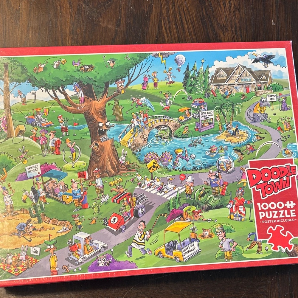 Cobble Hill Doodle Town 1000 Piece Puzzle, Par For the Course